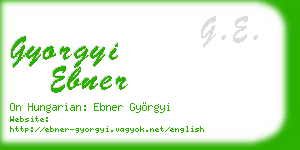 gyorgyi ebner business card