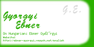 gyorgyi ebner business card